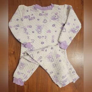 Girls 4T 5T Quilted Cozy Pajama Set